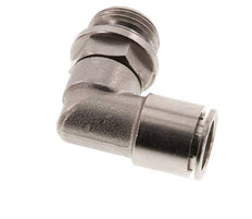 14mm x G1/2'' 90deg Elbow Push-in Fitting with Male Threads Brass NBR Rotatable