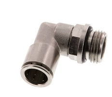 14mm x G1/2'' 90deg Elbow Push-in Fitting with Male Threads Brass NBR Rotatable