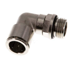 16mm x G1/2'' 90deg Elbow Push-in Fitting with Male Threads Brass NBR Rotatable