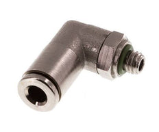4mm x M 5 90deg Elbow Push-in Fitting with Male Threads Brass FKM Rotatable [2 Pieces]