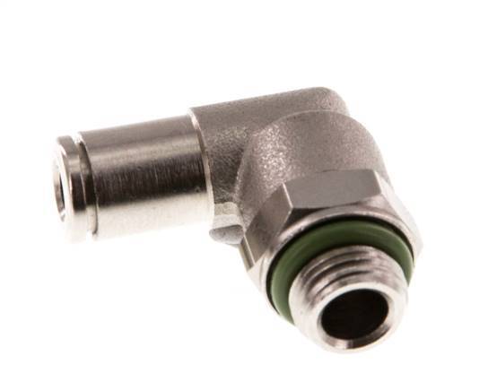 4mm x G1/8'' 90deg Elbow Push-in Fitting with Male Threads Brass FKM Rotatable [2 Pieces]