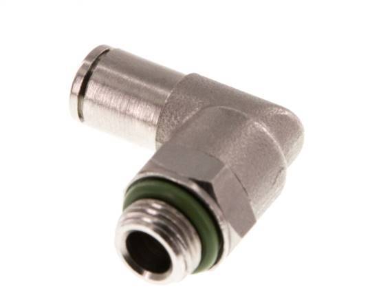 4mm x G1/8'' 90deg Elbow Push-in Fitting with Male Threads Brass FKM Rotatable [2 Pieces]