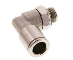 8mm x G1/8'' 90deg Elbow Push-in Fitting with Male Threads Brass FKM Rotatable [2 Pieces]