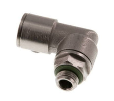 10mm x G1/8'' 90deg Elbow Push-in Fitting with Male Threads Brass FKM Rotatable