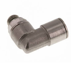 10mm x G1/8'' 90deg Elbow Push-in Fitting with Male Threads Brass FKM Rotatable