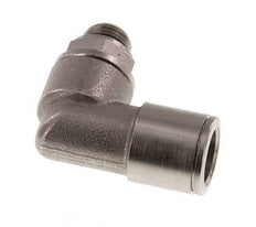 10mm x G1/8'' 90deg Elbow Push-in Fitting with Male Threads Brass FKM Rotatable