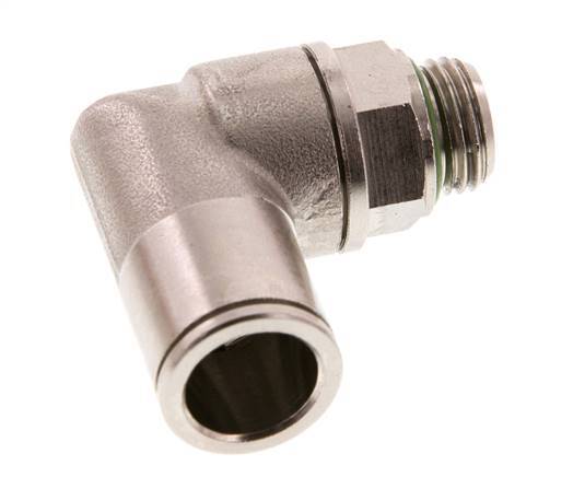 12mm x G1/4'' 90deg Elbow Push-in Fitting with Male Threads Brass FKM Rotatable