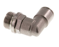 10mm x G3/8'' 90deg Elbow Push-in Fitting with Male Threads Brass FKM Rotatable