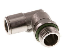 10mm x G3/8'' 90deg Elbow Push-in Fitting with Male Threads Brass FKM Rotatable