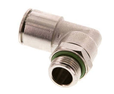 14mm x G3/8'' 90deg Elbow Push-in Fitting with Male Threads Brass FKM Rotatable