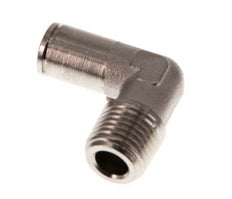 6mm x R1/4'' 90deg Elbow Push-in Fitting with Male Threads Brass NBR [2 Pieces]