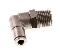 4mm x R1/4'' 90deg Elbow Push-in Fitting with Male Threads Brass NBR Rotatable [2 Pieces]