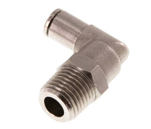 4mm x R1/4'' 90deg Elbow Push-in Fitting with Male Threads Brass NBR Rotatable [2 Pieces]