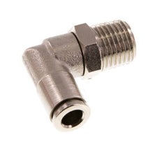 6mm x R1/4'' 90deg Elbow Push-in Fitting with Male Threads Brass NBR Rotatable [2 Pieces]