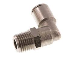 8mm x R1/4'' 90deg Elbow Push-in Fitting with Male Threads Brass NBR Rotatable [2 Pieces]