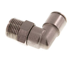 10mm x R3/8'' 90deg Elbow Push-in Fitting with Male Threads Brass NBR Rotatable
