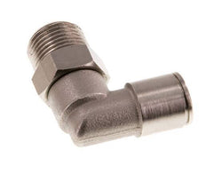 10mm x R3/8'' 90deg Elbow Push-in Fitting with Male Threads Brass NBR Rotatable