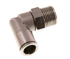 10mm x R3/8'' 90deg Elbow Push-in Fitting with Male Threads Brass NBR Rotatable