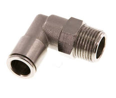 10mm x R3/8'' 90deg Elbow Push-in Fitting with Male Threads Brass NBR Rotatable