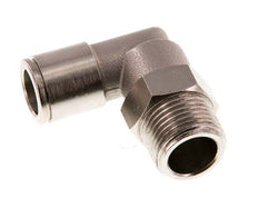 10mm x R3/8'' 90deg Elbow Push-in Fitting with Male Threads Brass NBR Rotatable