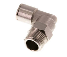 10mm x R3/8'' 90deg Elbow Push-in Fitting with Male Threads Brass NBR Rotatable