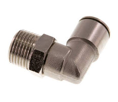 14mm x R1/2'' 90deg Elbow Push-in Fitting with Male Threads Brass NBR Rotatable