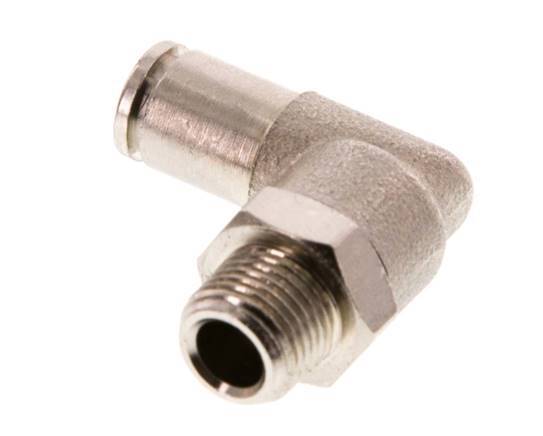 4mm x R1/8'' 90deg Elbow Push-in Fitting with Male Threads Brass FKM Rotatable [2 Pieces]