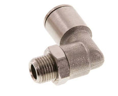 8mm x R1/8'' 90deg Elbow Push-in Fitting with Male Threads Brass FKM Rotatable [2 Pieces]