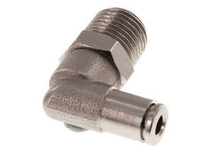 4mm x R1/4'' 90deg Elbow Push-in Fitting with Male Threads Brass FKM Rotatable [2 Pieces]