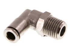 6mm x R1/4'' 90deg Elbow Push-in Fitting with Male Threads Brass FKM Rotatable [2 Pieces]