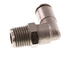 6mm x R1/4'' 90deg Elbow Push-in Fitting with Male Threads Brass FKM Rotatable [2 Pieces]