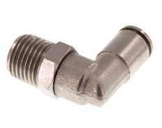 6mm x R1/4'' 90deg Elbow Push-in Fitting with Male Threads Brass FKM Rotatable [2 Pieces]