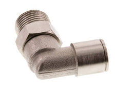 10mm x R3/8'' 90deg Elbow Push-in Fitting with Male Threads Brass FKM Rotatable