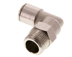 10mm x R3/8'' 90deg Elbow Push-in Fitting with Male Threads Brass FKM Rotatable