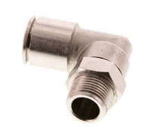 14mm x R3/8'' 90deg Elbow Push-in Fitting with Male Threads Brass FKM Rotatable