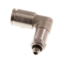 6mm x M 5 90deg Elbow Push-in Fitting with Male Threads Brass NBR Long Sleeve Rotatable