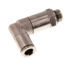 6mm x G1/8'' 90deg Elbow Push-in Fitting with Male Threads Brass NBR Long Sleeve Rotatable [2 Pieces]