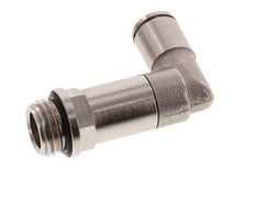 6mm x G1/4'' 90deg Elbow Push-in Fitting with Male Threads Brass NBR Long Sleeve Rotatable [2 Pieces]