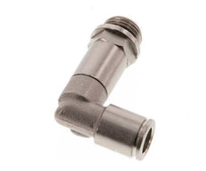 8mm x G1/4'' 90deg Elbow Push-in Fitting with Male Threads Brass NBR Long Sleeve Rotatable [2 Pieces]