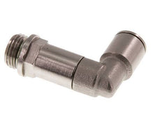 8mm x G1/4'' 90deg Elbow Push-in Fitting with Male Threads Brass FKM Long Sleeve