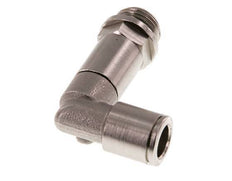 8mm x G1/4'' 90deg Elbow Push-in Fitting with Male Threads Brass FKM Long Sleeve