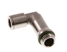 8mm x G1/4'' 90deg Elbow Push-in Fitting with Male Threads Brass FKM Long Sleeve