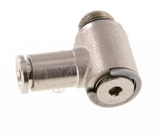 5mm x G1/8'' 90deg Elbow L-shape Push-in Fitting with Male Threads Brass NBR Rotatable