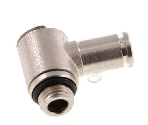 5mm x G1/8'' 90deg Elbow L-shape Push-in Fitting with Male Threads Brass NBR Rotatable