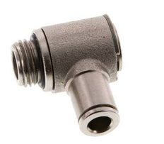 6mm x G1/4'' 90deg Elbow L-shape Push-in Fitting with Male Threads Brass NBR Rotatable