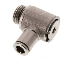 6mm x G1/4'' 90deg Elbow L-shape Push-in Fitting with Male Threads Brass NBR Rotatable