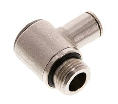 8mm x G3/8'' 90deg Elbow L-shape Push-in Fitting with Male Threads Brass NBR Rotatable