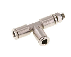 5mm x M 5 Right Angle Tee Push-in Fitting with Male Threads Brass NBR Rotatable