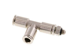 5mm x M 5 Right Angle Tee Push-in Fitting with Male Threads Brass NBR Rotatable