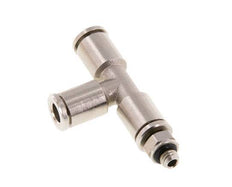 5mm x M 5 Right Angle Tee Push-in Fitting with Male Threads Brass NBR Rotatable